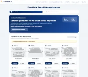 CarInsuRent Free AI Car Rental Damage Scanner