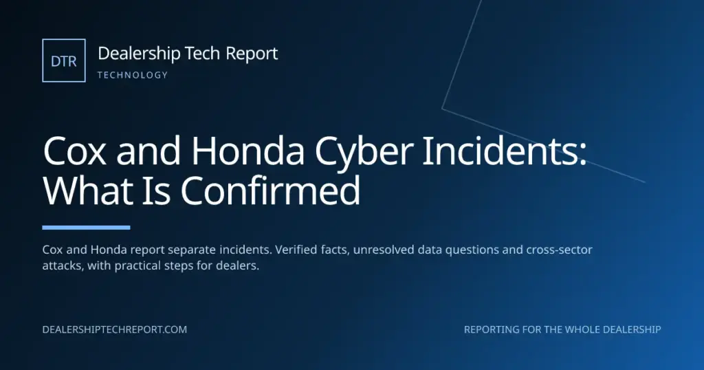 Cox Reports Contained VinSolutions Activity as Honda Investigates Dealer-Network Incident