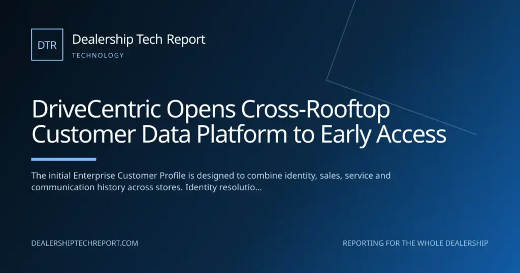 DriveCentric Opens Cross-Rooftop Customer Data Platform to Early Access