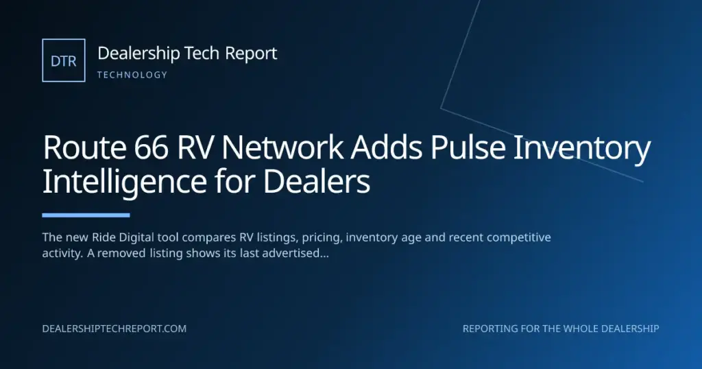 Route 66 RV Network Adds Pulse Inventory Intelligence for Dealers