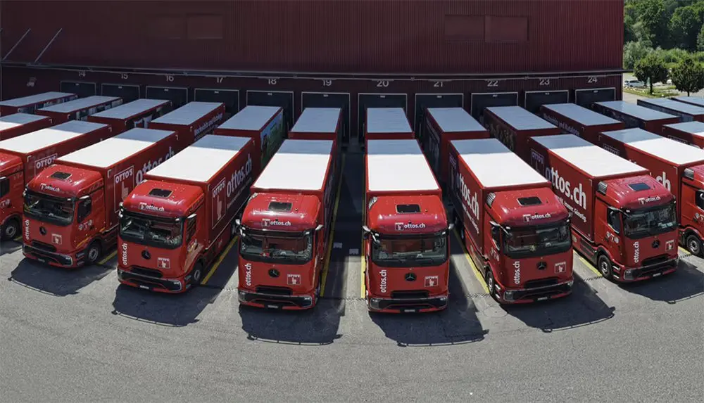 Swiss retailer electrifies its entire fleet with 22 Mercedes eActros 600 electric trucks
