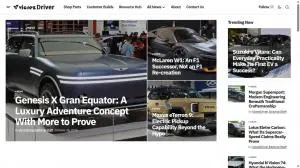 VicrezDriver homepage showing its logo, navigation and automotive article headlines on October 26, 2026.